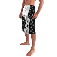 Judging You Silently Lavalava Black Cat Playful Monochrome Paw Print