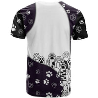 Judging You Silently T Shirt Black Cat Playful Monochrome Paw Print