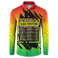 Without Black Inventors Educational List Button Sweatshirt Black History Month African