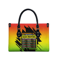 Without Black Inventors Educational List Leather Bag Black History Month African