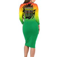 Without Black Inventors Educational List Long Sleeve Bodycon Dress Black History Month African