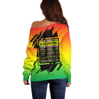 Without Black Inventors Educational List Off Shoulder Sweater Black History Month African