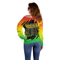 Without Black Inventors Educational List Off Shoulder Sweater Black History Month African