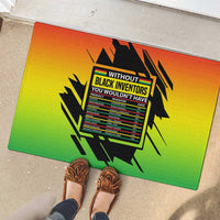 Without Black Inventors Educational List Rubber Doormat Black History Month African