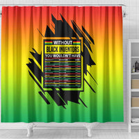 Without Black Inventors Educational List Shower Curtain Black History Month African
