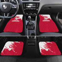 I Stand With Greenland Polar Bear Car Mats with Splattered Flag Pattern