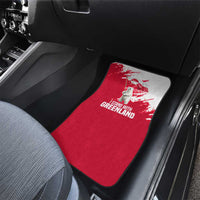 I Stand With Greenland Polar Bear Car Mats with Splattered Flag Pattern
