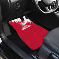 I Stand With Greenland Polar Bear Car Mats with Splattered Flag Pattern