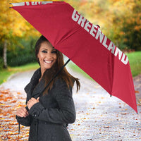 I Stand With Greenland Polar Bear Umbrella with Splattered Flag Pattern