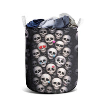 Emoji Skulls Laundry Basket Moodboard of the Dead