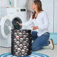 Emoji Skulls Laundry Basket Moodboard of the Dead