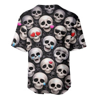 Emoji Skulls Baseball Jersey Moodboard of the Dead
