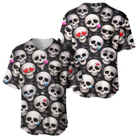 Emoji Skulls Baseball Jersey Moodboard of the Dead