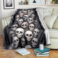 Emoji Skulls Blanket Moodboard of the Dead