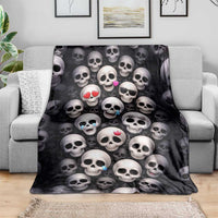 Emoji Skulls Blanket Moodboard of the Dead