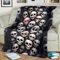 Emoji Skulls Blanket Moodboard of the Dead
