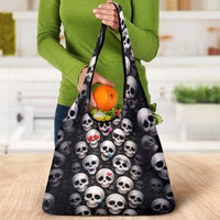 Emoji Skulls Grocery Bag Moodboard of the Dead