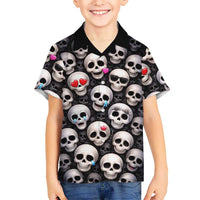Emoji Skulls Hawaiian Shirt Moodboard of the Dead