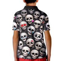 Emoji Skulls Kid Polo Shirt Moodboard of the Dead