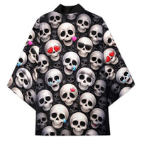 Emoji Skulls Kimono Moodboard of the Dead