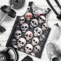Emoji Skulls Men Tank Top Moodboard of the Dead