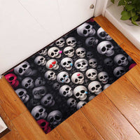 Emoji Skulls Rubber Doormat Moodboard of the Dead