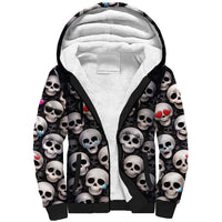 Emoji Skulls Sherpa Hoodie Moodboard of the Dead