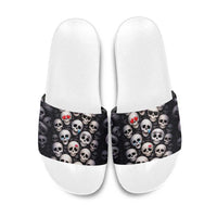 Emoji Skulls Slide Sandals Moodboard of the Dead