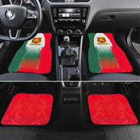 Bulgaria National Crest Car Mats with Tricolor Design and Folk Cuff Pattern