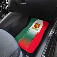 Bulgaria National Crest Car Mats with Tricolor Design and Folk Cuff Pattern