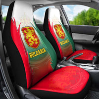 Bulgaria National Crest Car Seat Cover with Tricolor Design and Folk Cuff Pattern
