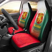 Bulgaria National Crest Car Seat Cover with Tricolor Design and Folk Cuff Pattern