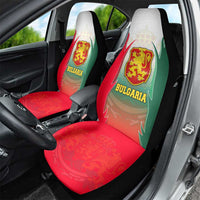 Bulgaria National Crest Car Seat Cover with Tricolor Design and Folk Cuff Pattern