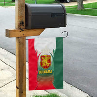 Bulgaria National Crest Garden Flag with Tricolor Design and Folk Cuff Pattern