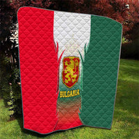 Bulgaria National Crest Quilt with Tricolor Design and Folk Cuff Pattern