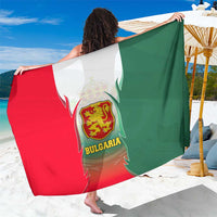 Bulgaria National Crest Sarong with Tricolor Design and Folk Cuff Pattern