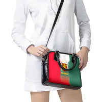 Bulgaria National Crest Shoulder Handbag with Tricolor Design and Folk Cuff Pattern