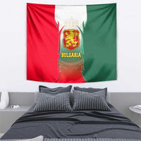 Bulgaria National Crest Tapestry with Tricolor Design and Folk Cuff Pattern