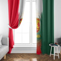 Bulgaria National Crest Window Curtain with Tricolor Design and Folk Cuff Pattern