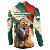 Bulgaria Liberation Day Button Sweatshirt with Shipka Monument and Tricolor Lion Graphic