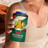 Bulgaria Liberation Day 4 in 1 Can Cooler Tumbler with Shipka Monument and Tricolor Lion Graphic