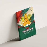 Bulgaria Liberation Day Canvas Wall Art with Shipka Monument and Tricolor Lion Graphic
