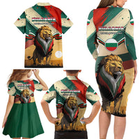 Bulgaria Liberation Day Family Matching Long Sleeve Bodycon Dress and Hawaiian Shirt with Shipka Monument and Tricolor Lion Graphic