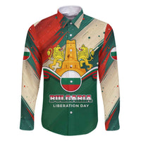 Bulgaria Liberation Day Family Matching Off Shoulder Short Dress and Hawaiian Shirt with Shipka Monument and Tricolor Lion Graphic