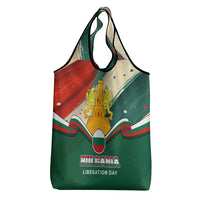 Bulgaria Liberation Day Grocery Bag with Shipka Monument and Tricolor Lion Graphic