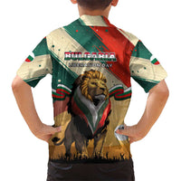 Bulgaria Liberation Day Kid Hawaiian Shirt with Shipka Monument and Tricolor Lion Graphic