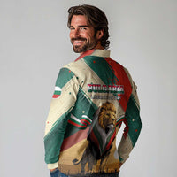 Bulgaria Liberation Day Long Sleeve Polo Shirt with Shipka Monument and Tricolor Lion Graphic