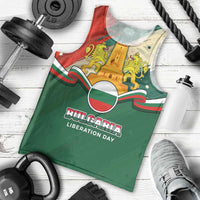Bulgaria Liberation Day Men Tank Top with Shipka Monument and Tricolor Lion Graphic
