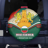 Bulgaria Liberation Day Spare Tire Cover with Shipka Monument and Tricolor Lion Graphic