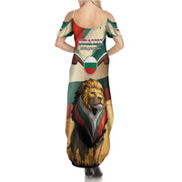 Bulgaria Liberation Day Summer Maxi Dress with Shipka Monument and Tricolor Lion Graphic
